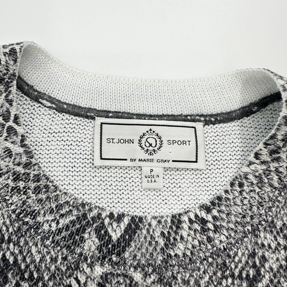 St. John Sport Knit Shell Tank in Snakeskin Python Print Size P US XS - Picture 5 of 7